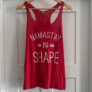 Next Level Apparel Red Namastay Tank Top - 150